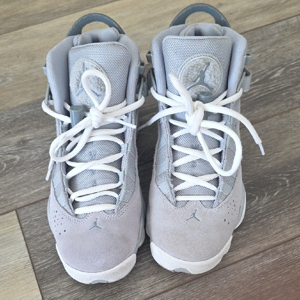 Jordan Women's Athletic Shoes in Gray and White